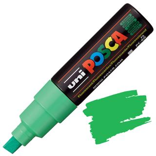 POSCA Uni flomaster; konica 8 mm prirezana; fluo zelen