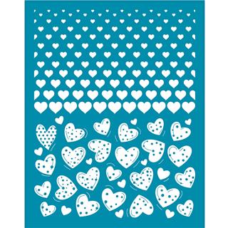 Šablona Silk Screen, Hearts with dots