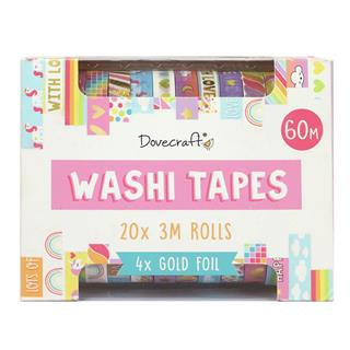Washi Tape Box, set 20, Bright