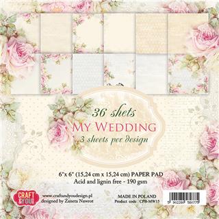 Set papirjev, 15x15cm,My Wedding, set24