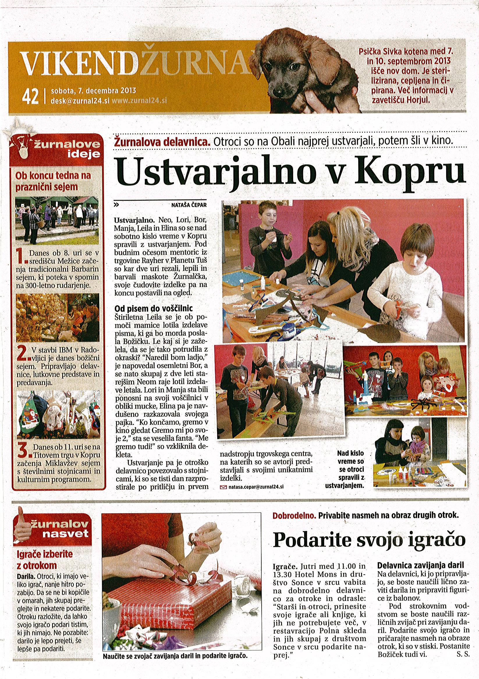 Žurnal - Ustvarjalno v Kopru