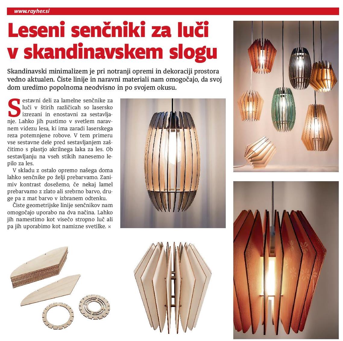Nika - Leseni senčniki za luči v skandinavskem slogu