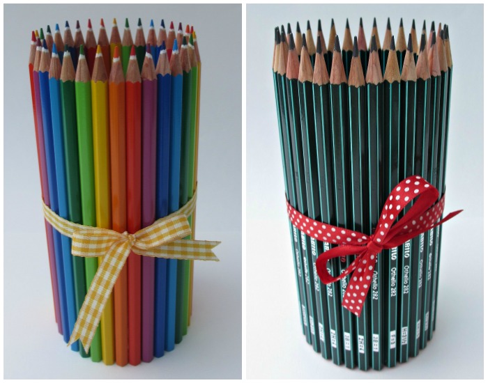 VAZICA S SVINČNIKI / BARVICAMI, Ideja, kaj podariti učiteljem ali vzgojiteljem ob koncu šolskega leta