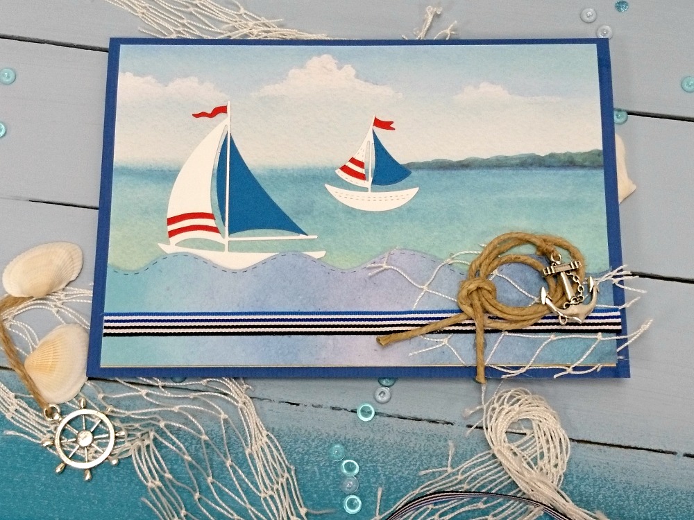 VOŠČILNICA Z AKVARELNIM OZADJEM