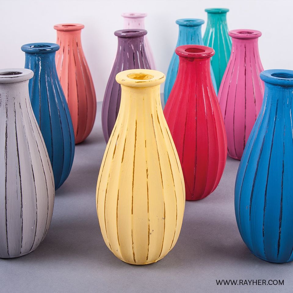 BARVITE VAZE , Vazice, pobarvane s Chalky Finish barvami