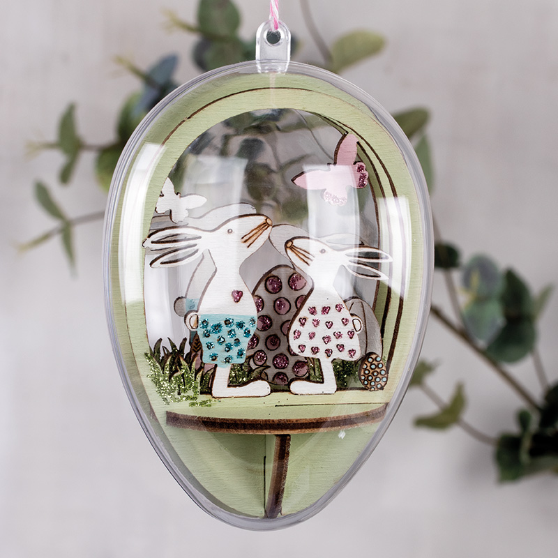 LESENA SESTAVLJANKA V PLASTIČNEM JAJČKU, Velikonočna 3D sestavljanka