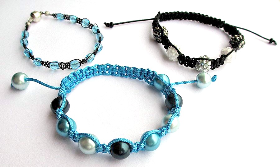 SHAMBALLA ZAPESTNICA, Makrame zapestnica s shamballa perlami