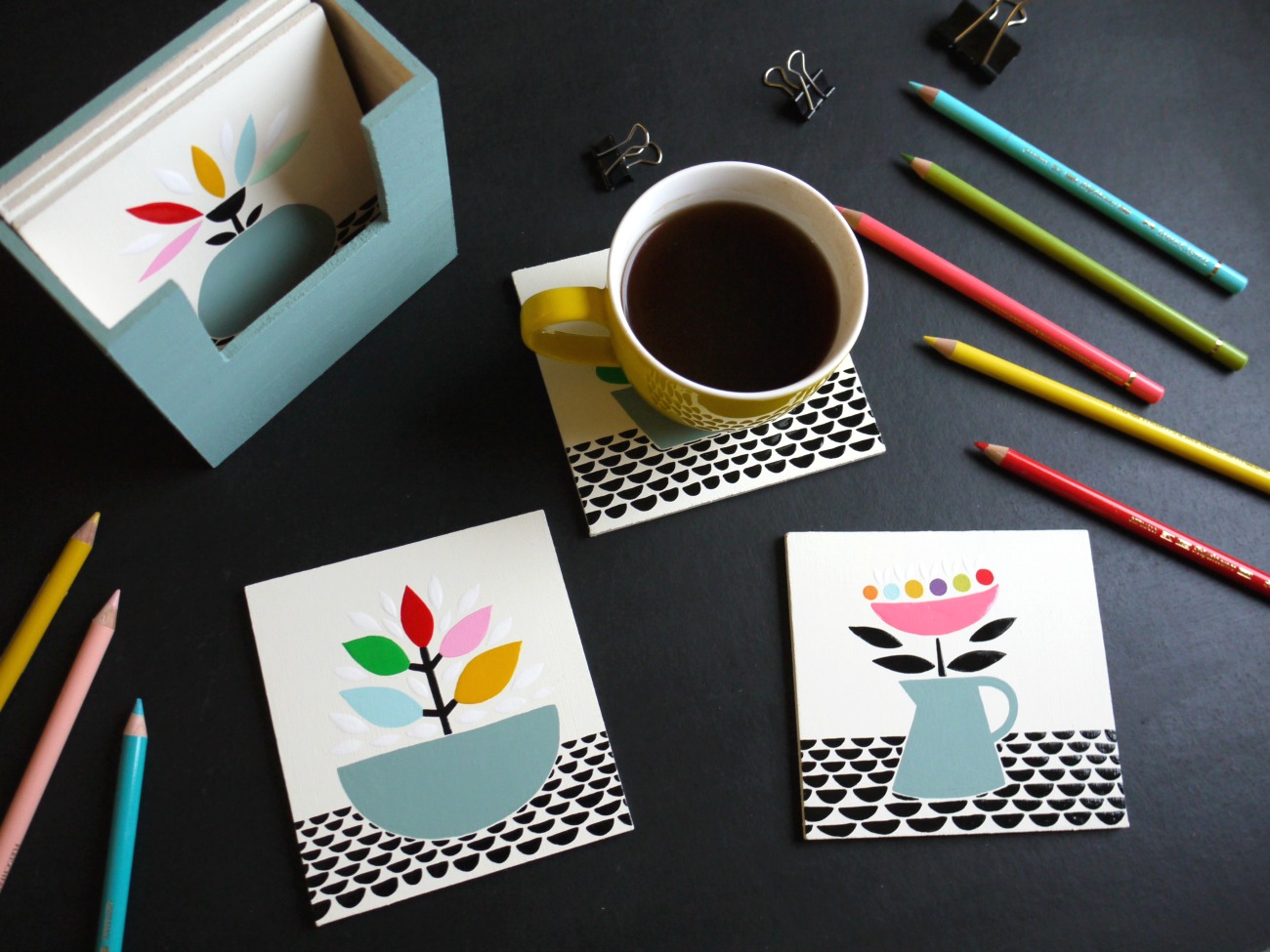 BARVITI PODSTAVKI ZA SKODELICE